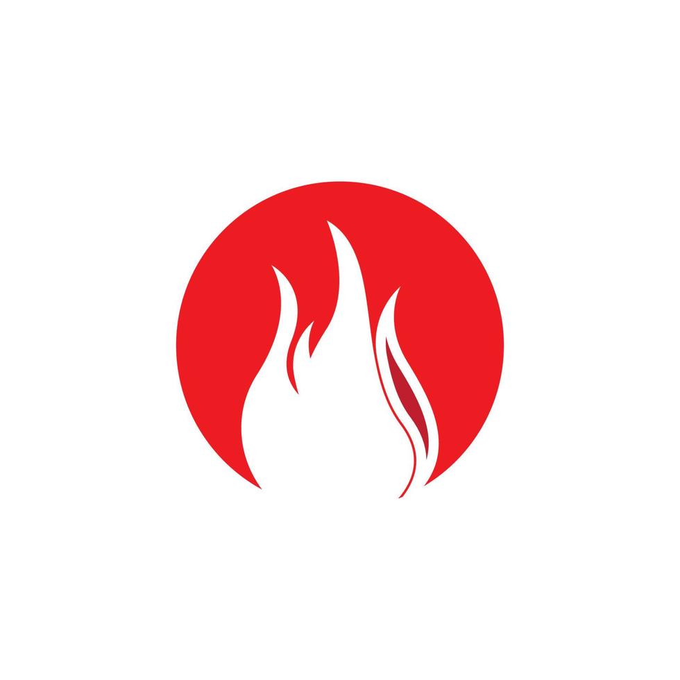 Ilustración de vector de icono y símbolo de llama de fuego