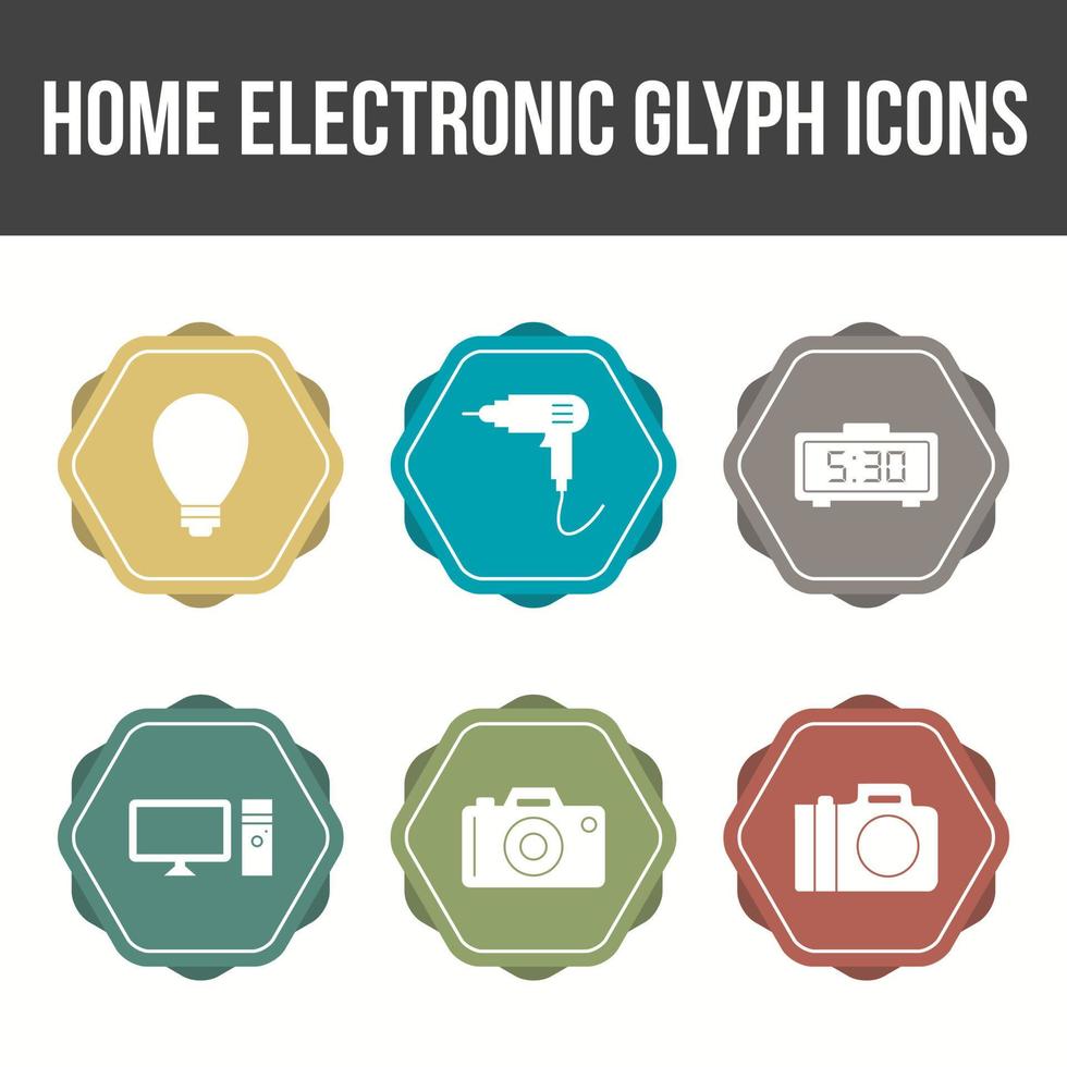 Unique Home electronics Vector Icon Set