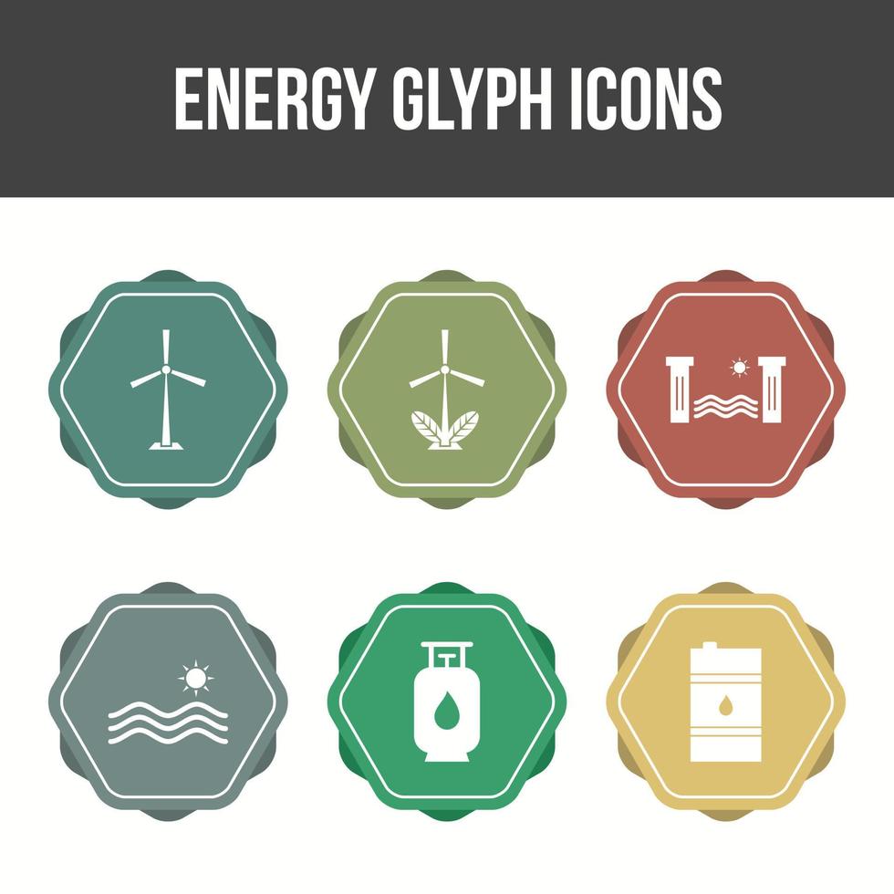 Beautiful Unique Energy Vector Icon Set