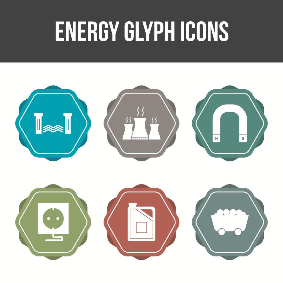 Beautiful Unique Energy Vector Icon Set