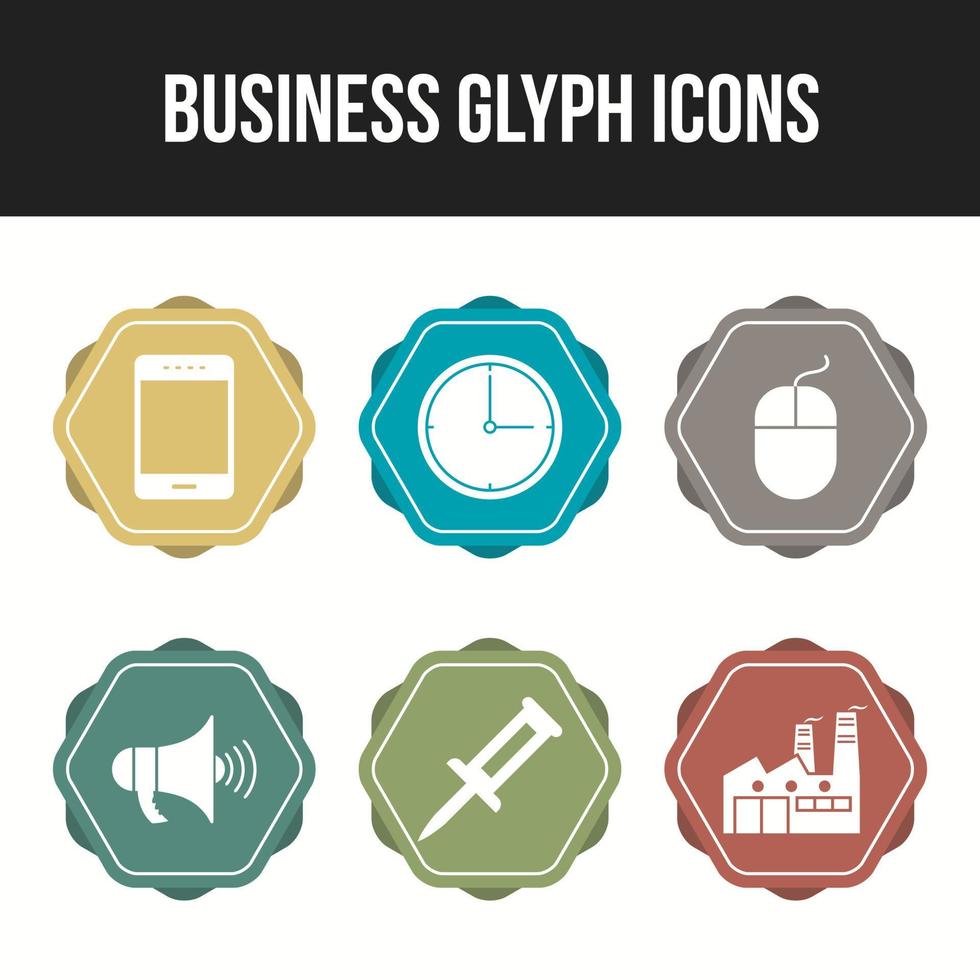 6 Unique vector icons in oe set