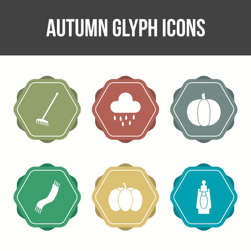 Unique Autumn Vector Icon Set