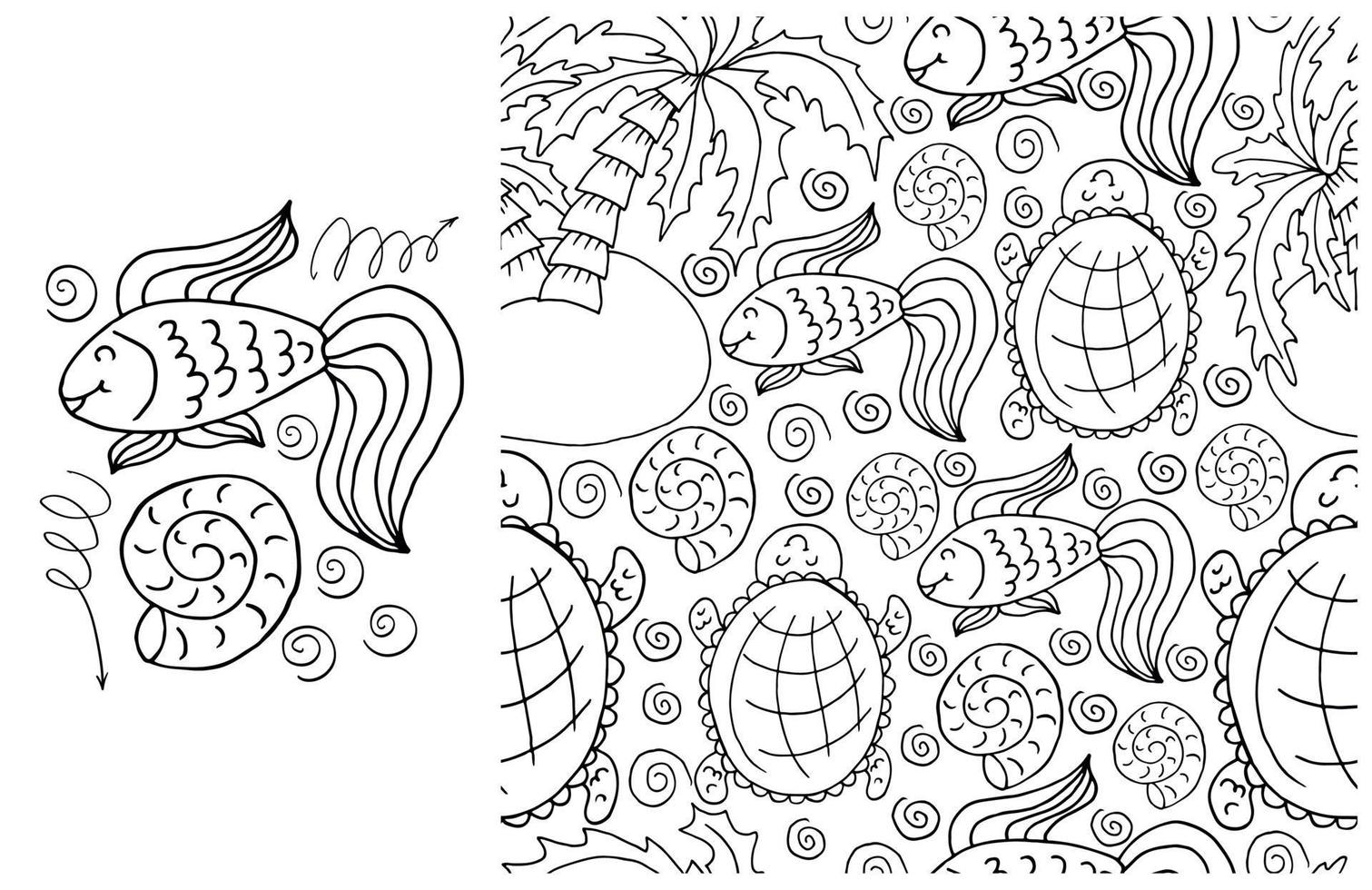 Set of element and seamless pattern. ideal for children's clothing vector