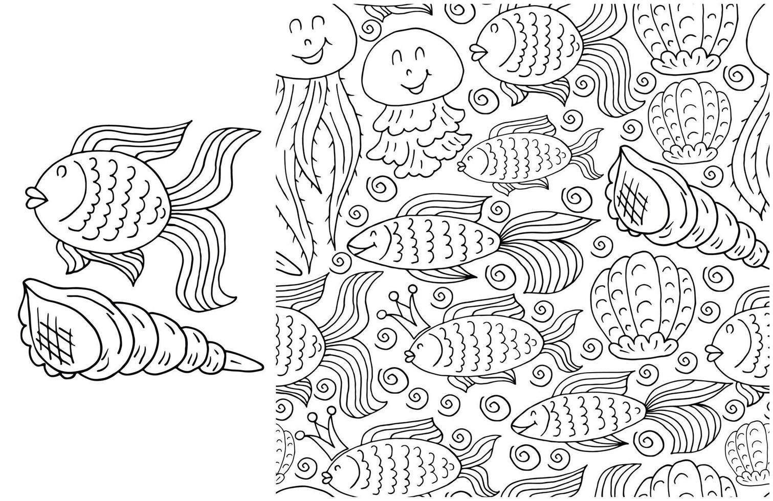 Set of element and seamless pattern. ideal for children's clothing vector