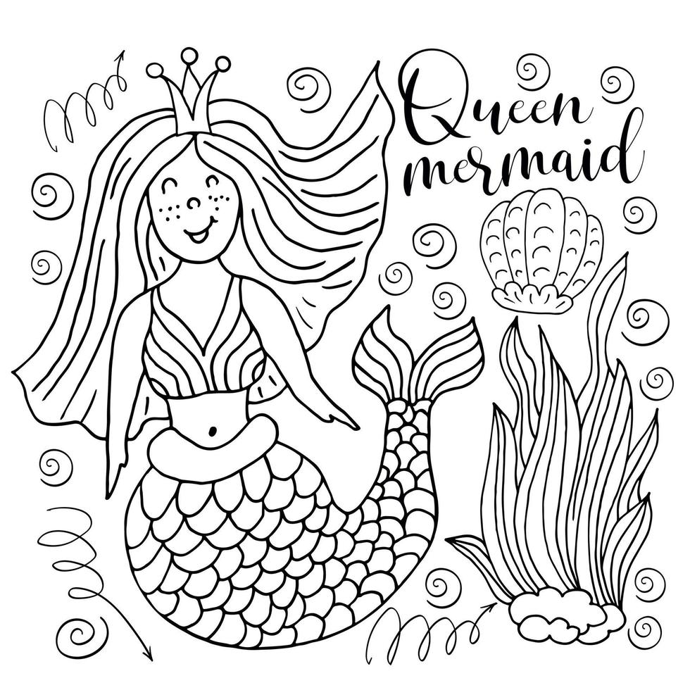 Icon in hand draw style. Liner illustration. Collection of drawings on the marine theme vector
