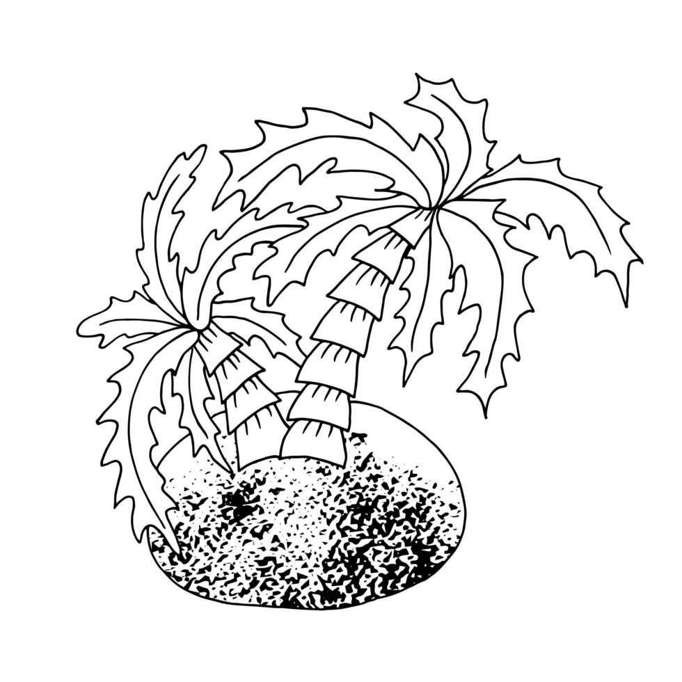 Icon in hand draw style. Liner illustration. Collection of drawings on the marine theme vector