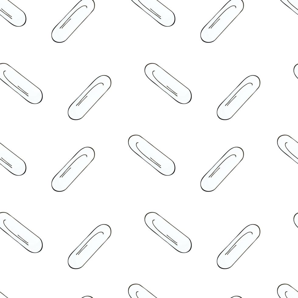 Seamless pattern on a white background. Cartoon elements in hand draw style. Background for packaging, advertising vector