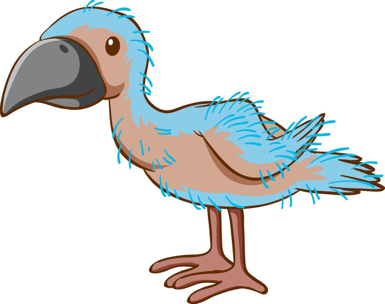 Baby parrot bird cartoon on white background vector