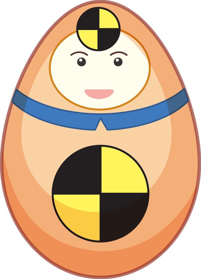 A fancy egg on white background vector