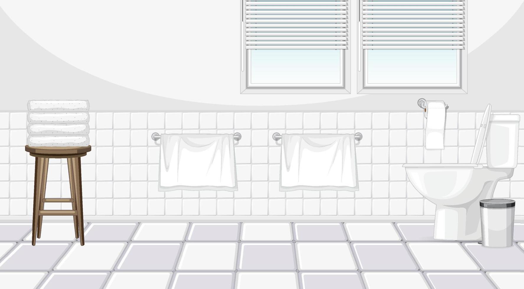 Bathroom interior design with furniture vector