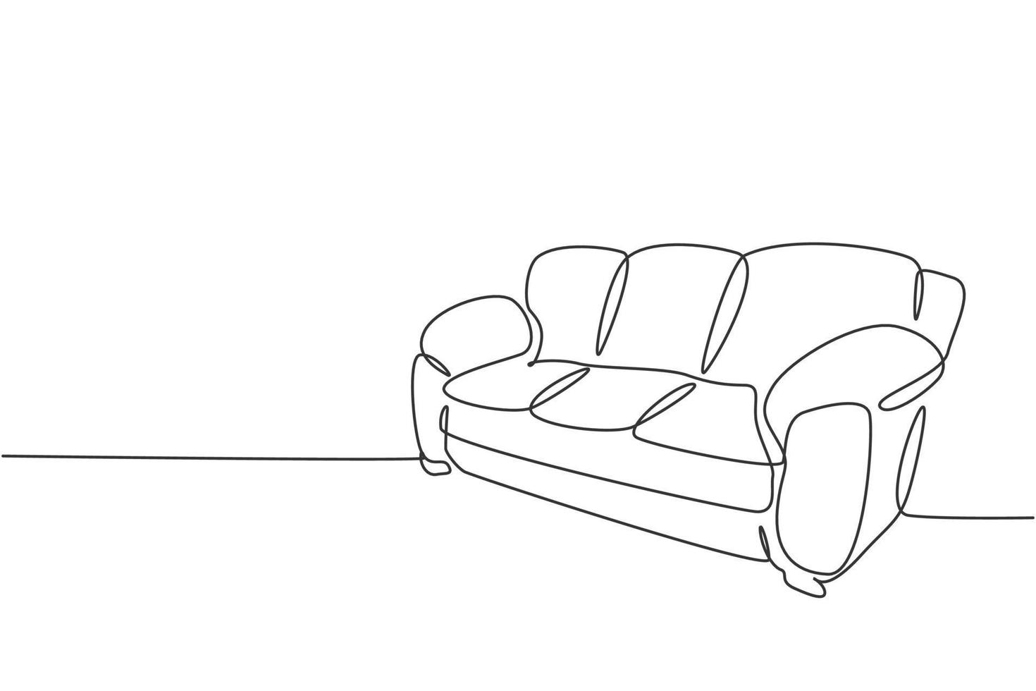 Single continuous line drawing of vector