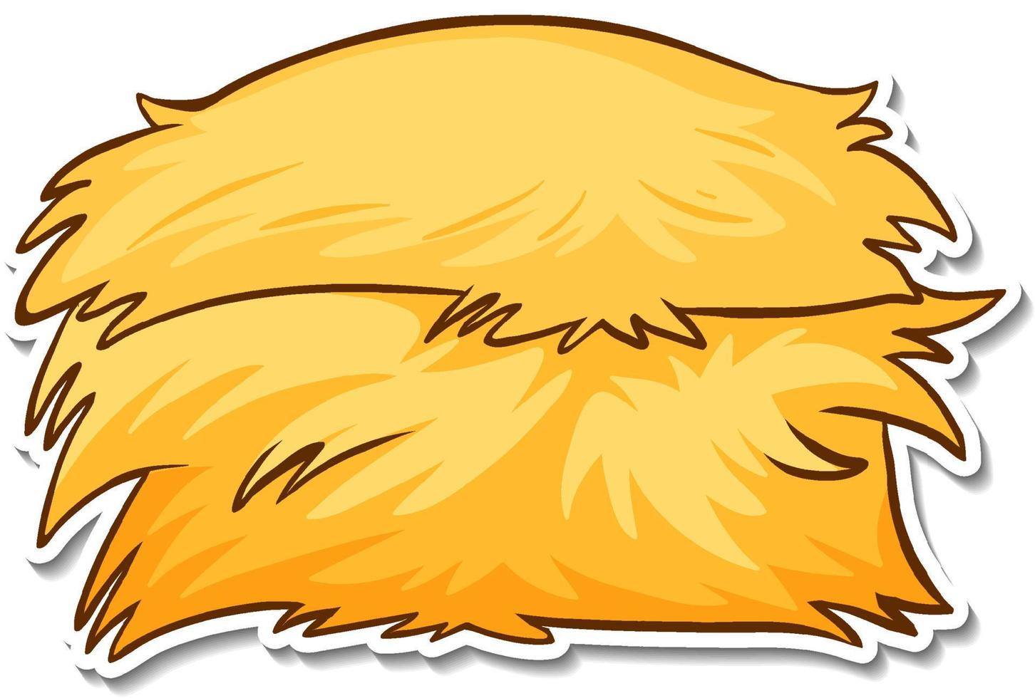 Sticker design with Haystack isolated vector