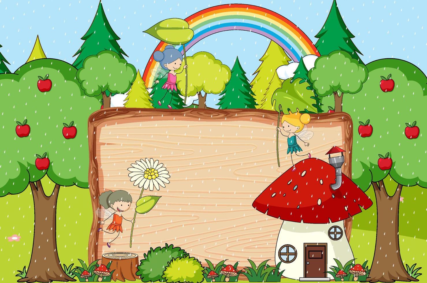 Fairy tale banner template vector