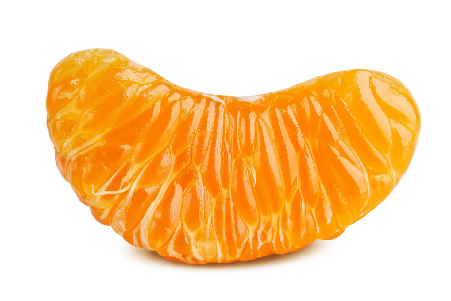 Delicious slice of ripe tangerine photo