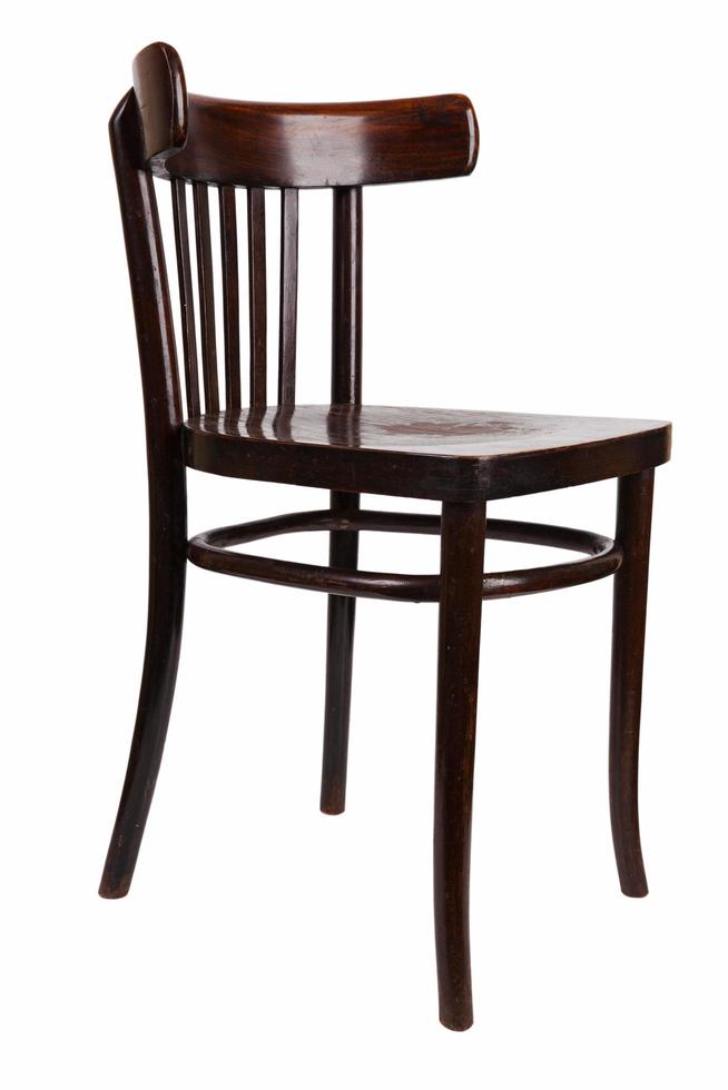 silla de madera marrón vintage foto