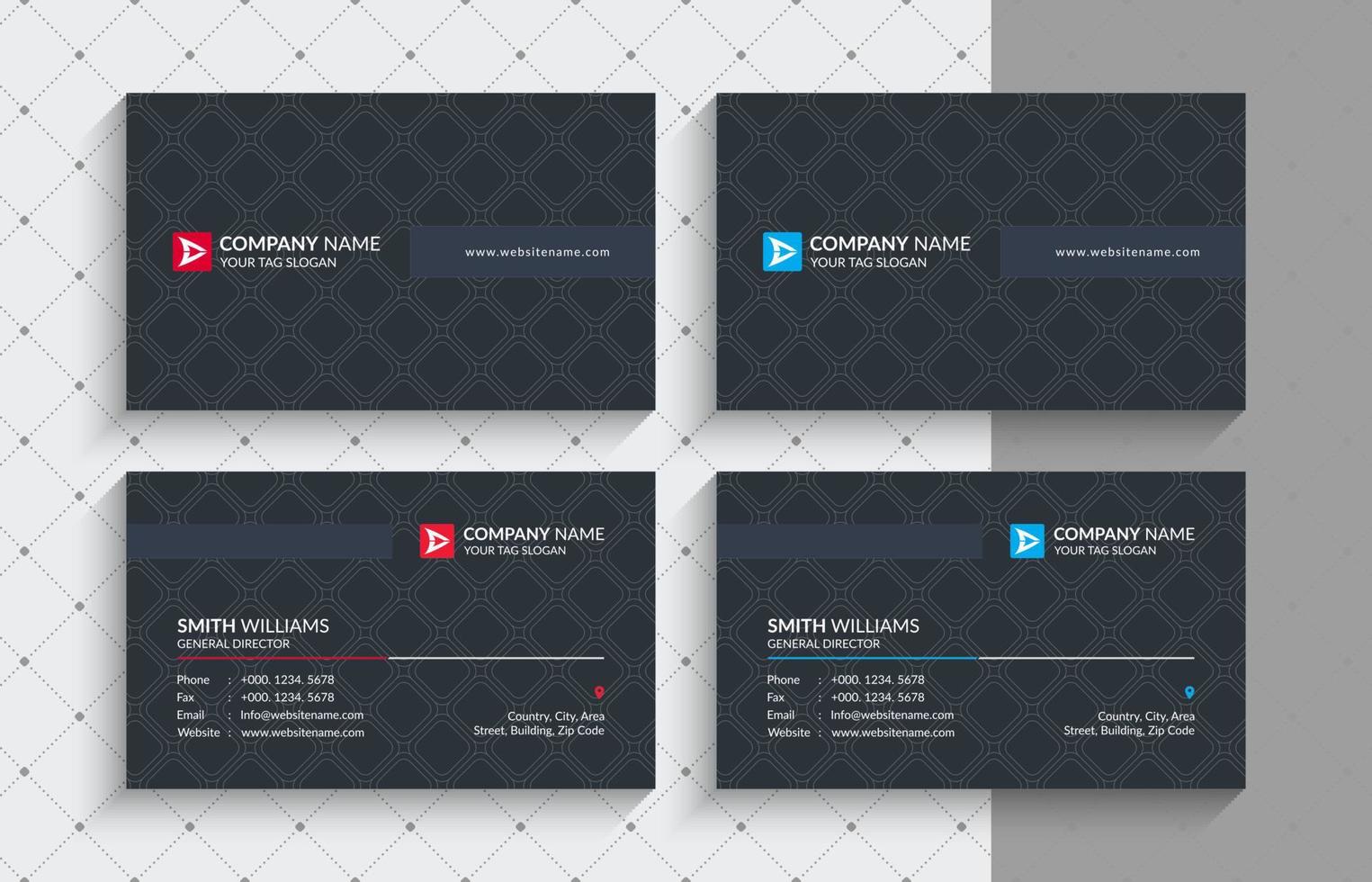 Creative and Modern Business Card Template. Stationery Design, Flat Design, Print Template, Vector illustration