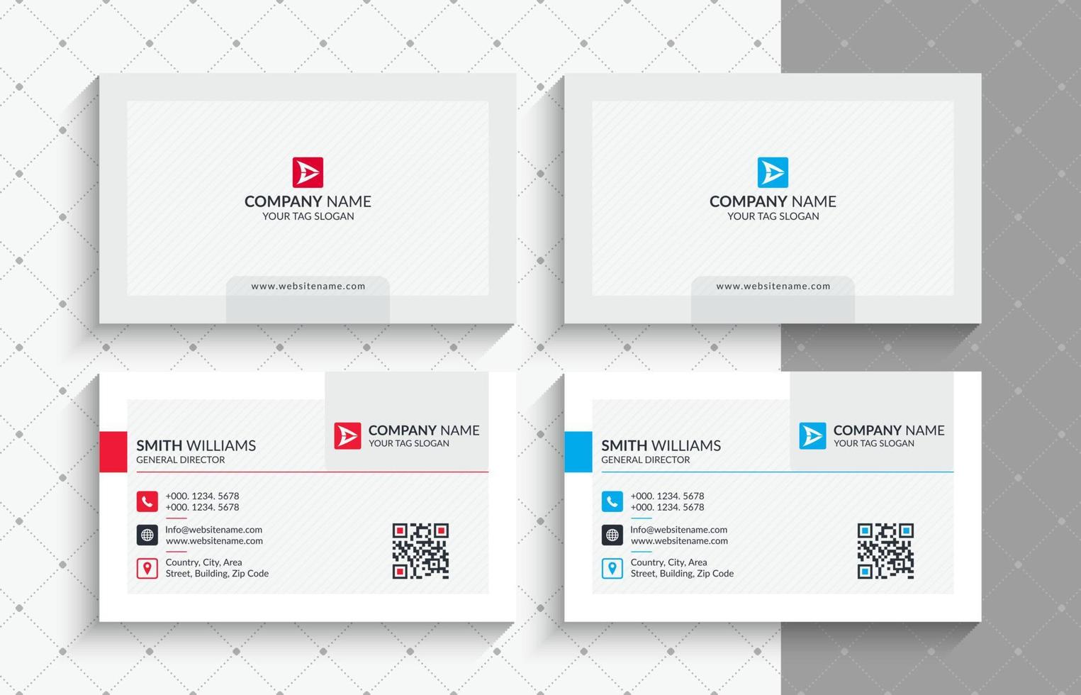 Creative and Modern Business Card Template. Stationery Design, Flat Design, Print Template, Vector illustration