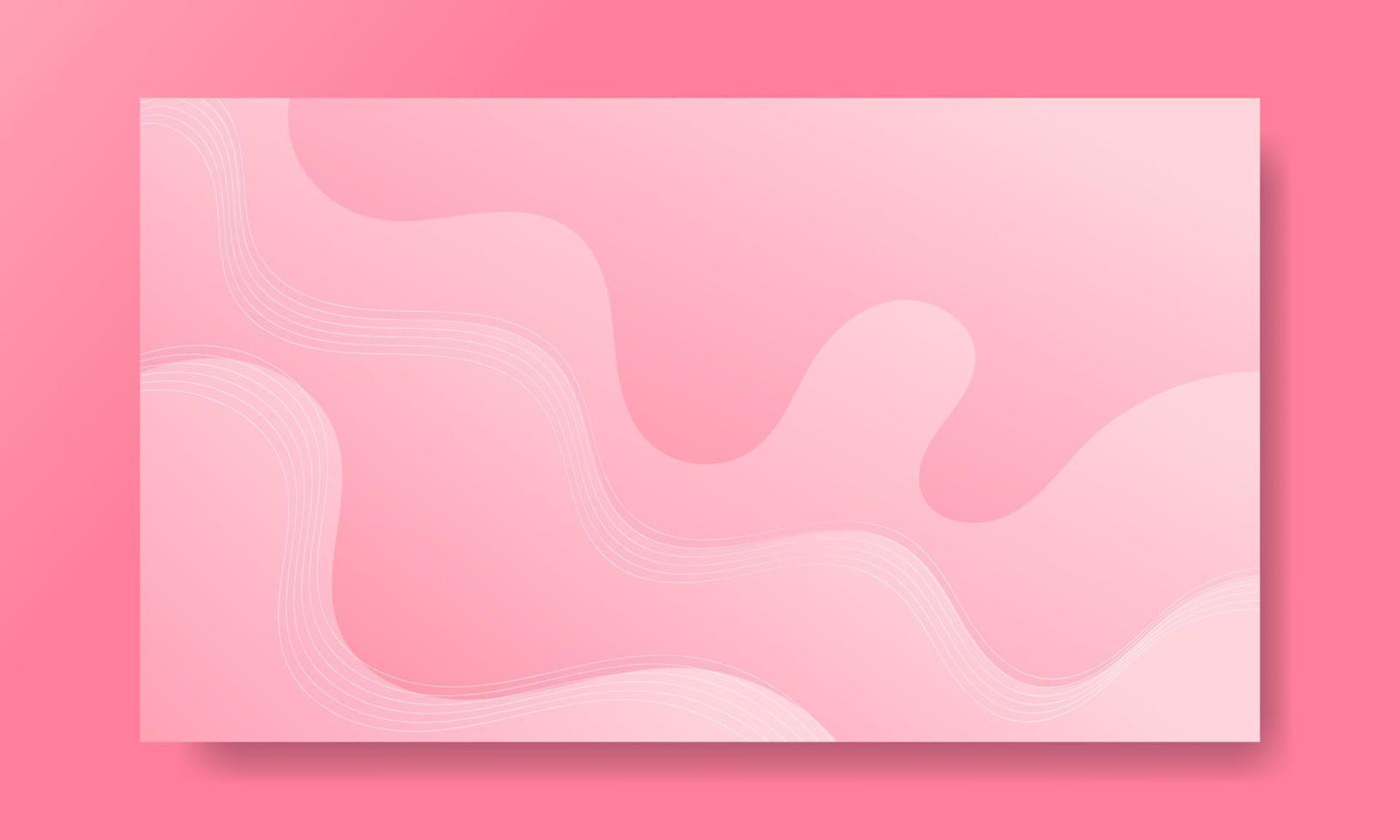 Abstract Pink Fluid Wave Background vector