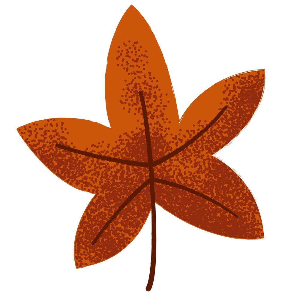 Autumn maple leaf with texture isolated on a white vector