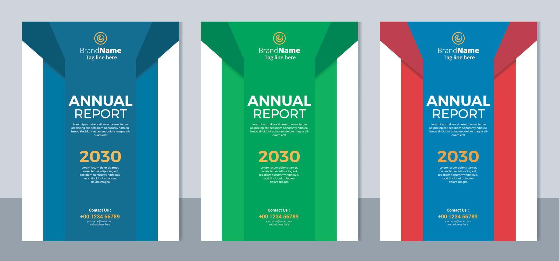 Annual report corporate brochure template layout design. It's also compatible with brochure, booklet, flyer, book cover, magazine cover, report annual, bifold, leaflet. Fully editable vector