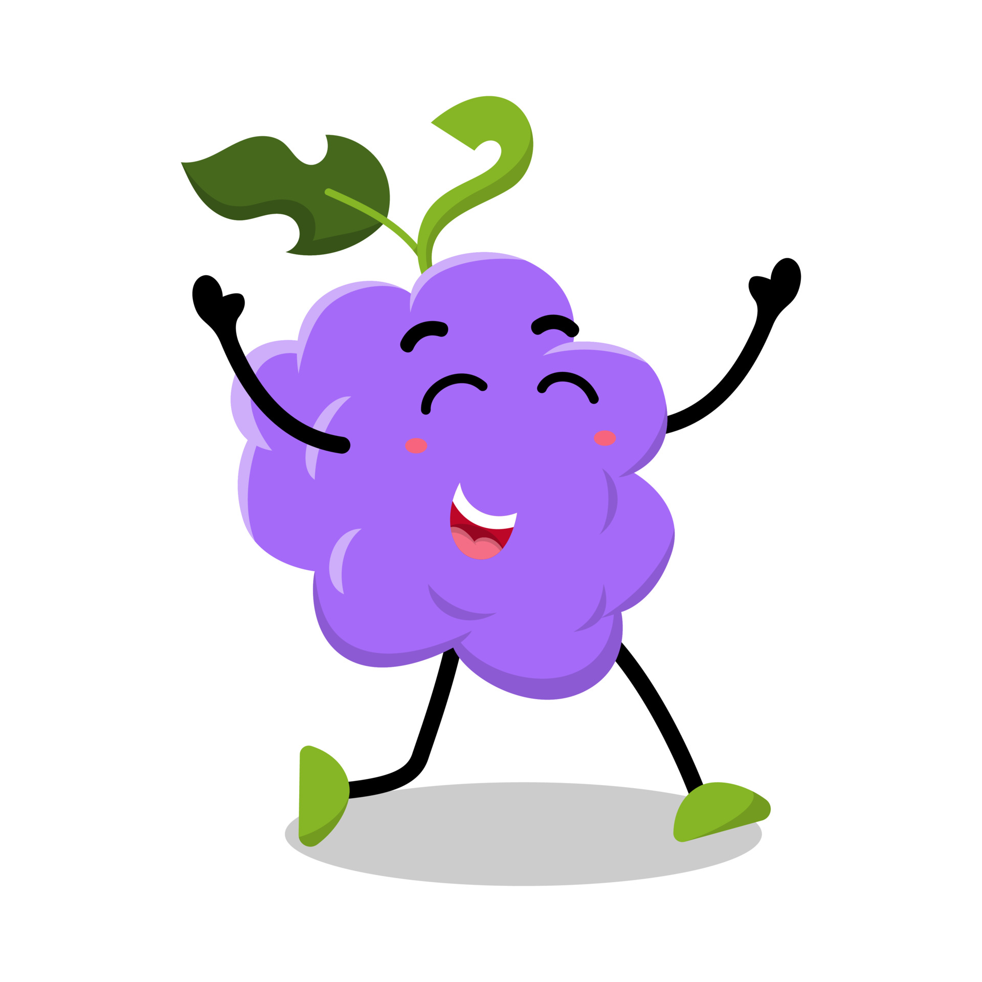 cute grape character with happy expression illustration 3513591 Vector ...