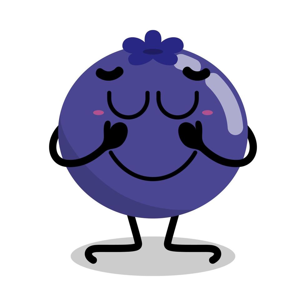 cute blueberry character vector illustration