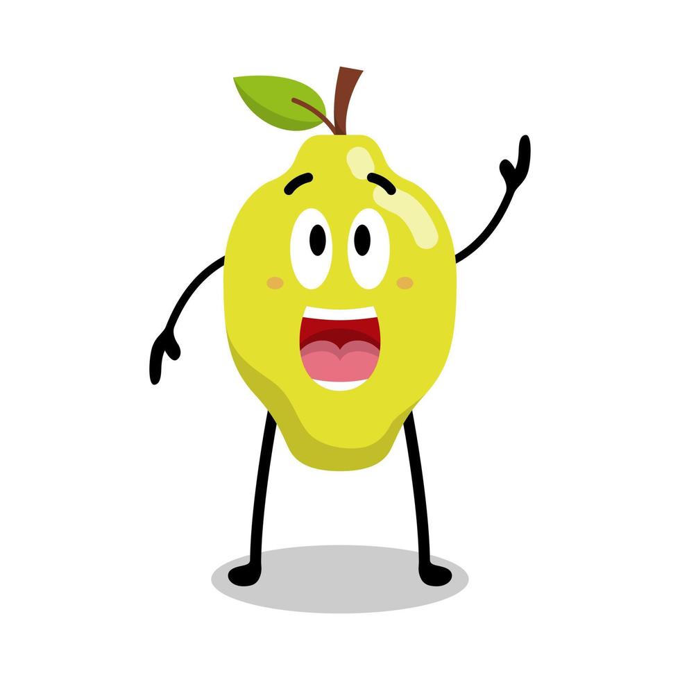 cute mango character vector illustration