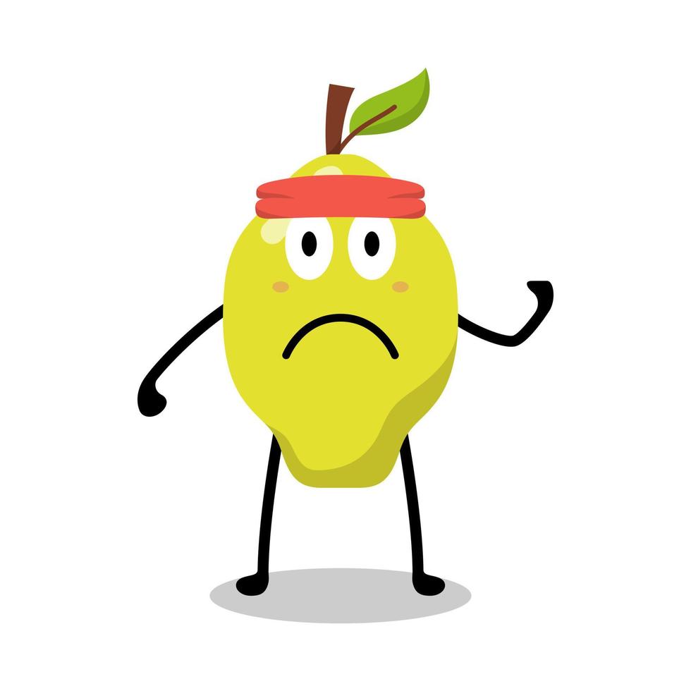 Ilustración de vector de personaje de mango lindo