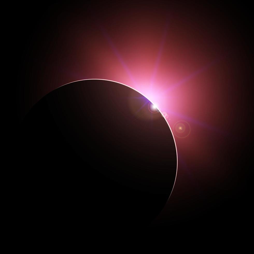 Abstract sunrise for wallpaper. Technology design. Earth planet. Natural background. Night scene. Universe. Infinity Space Star Light. Cosmos. Shining Background. Vector illustration. pink lighting