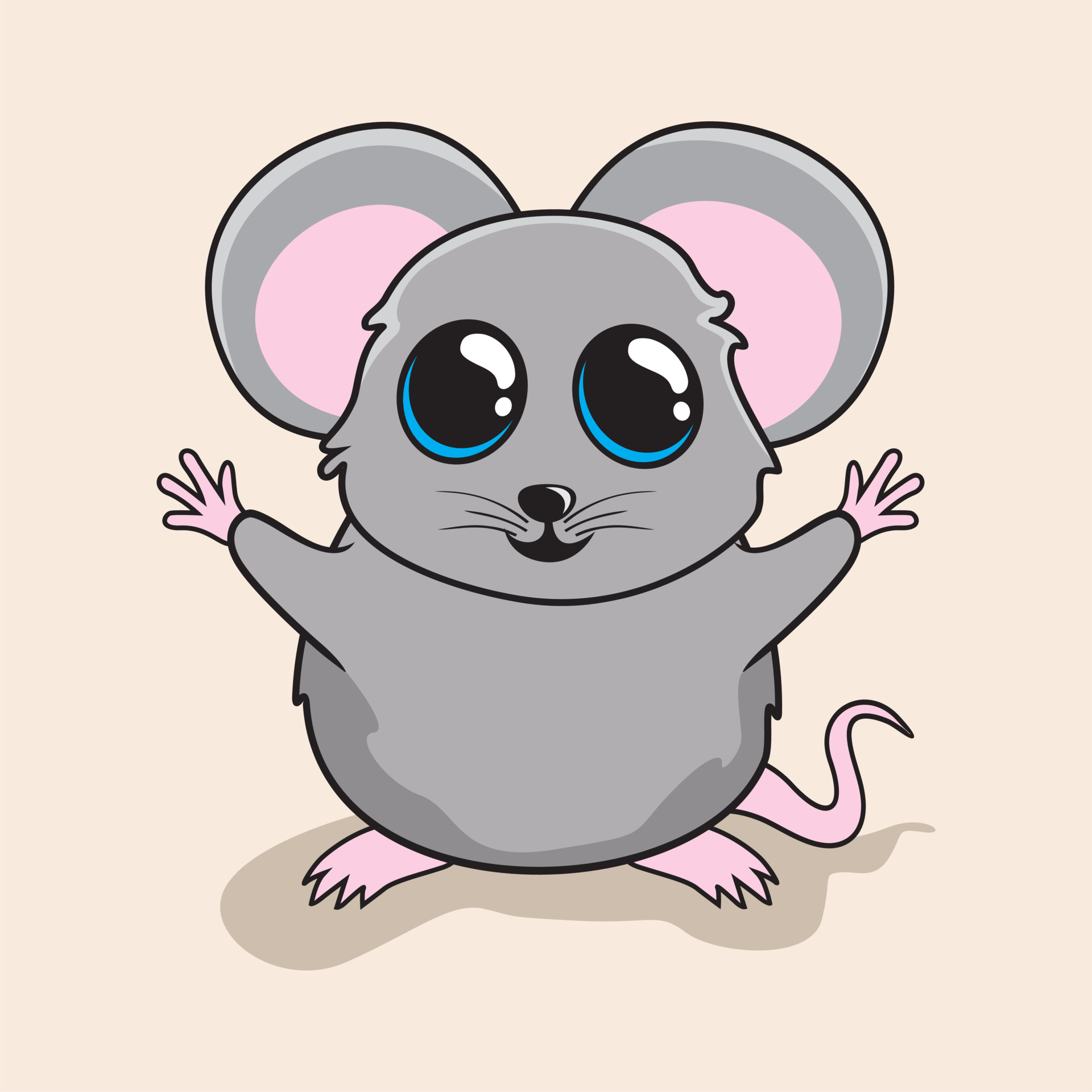 Mouse Cartoon Cute Rat Illustration 3513755 Vector Art at Vecteezy