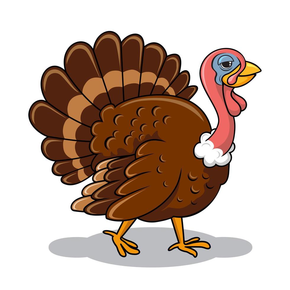 Turkey Cartoon Isolated Illustration vector