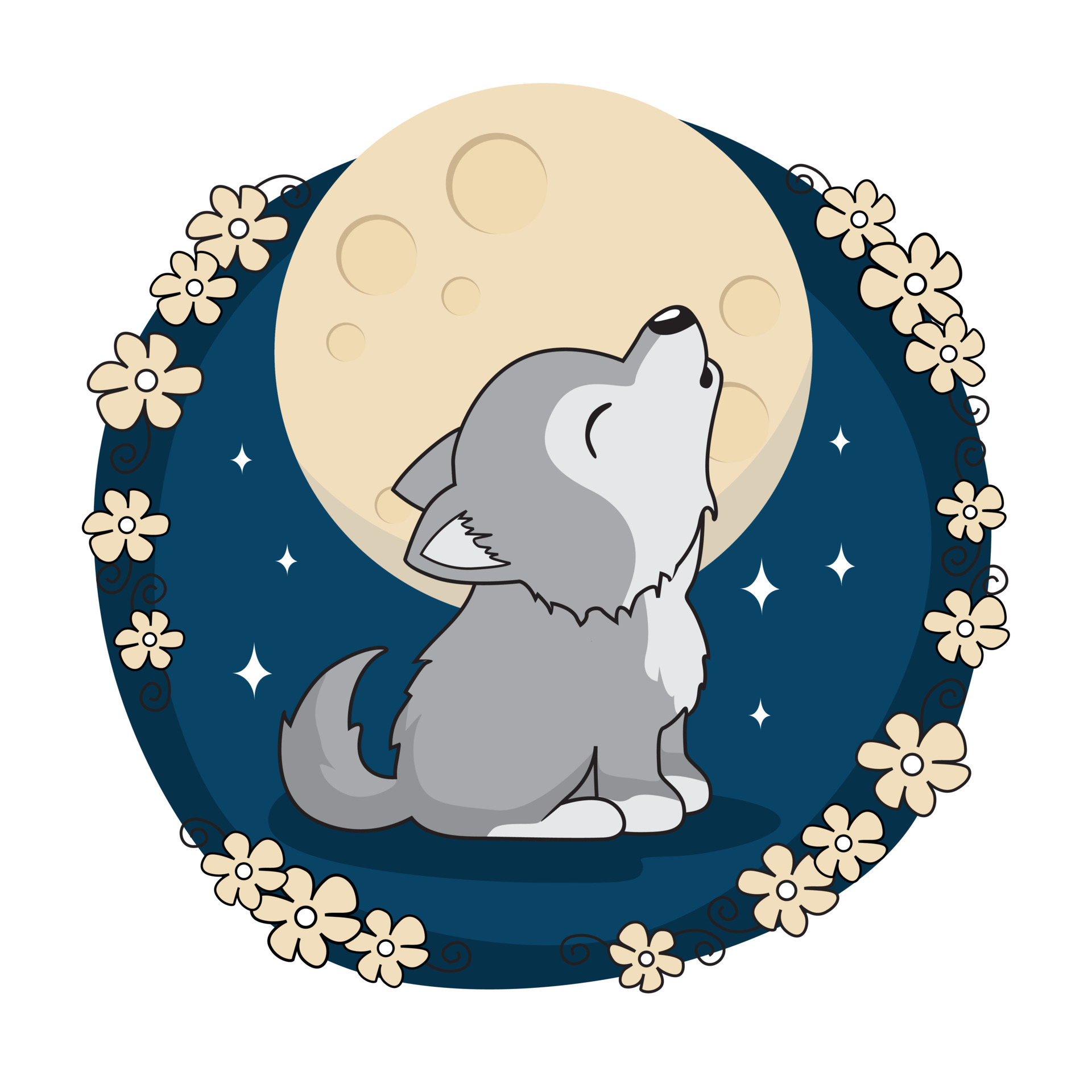 Wolf Cartoon Coyote Flower Ornament Illustrations 3513799 Vector Art at Vecteezy Wolf Cartoon Coyote Flower Ornament Illustrations 3513799 Vector Art at Vecteezy