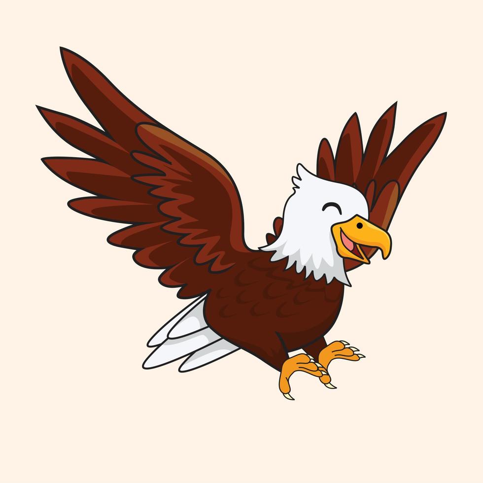 águila, ilustraciones, caricatura, aislado vector