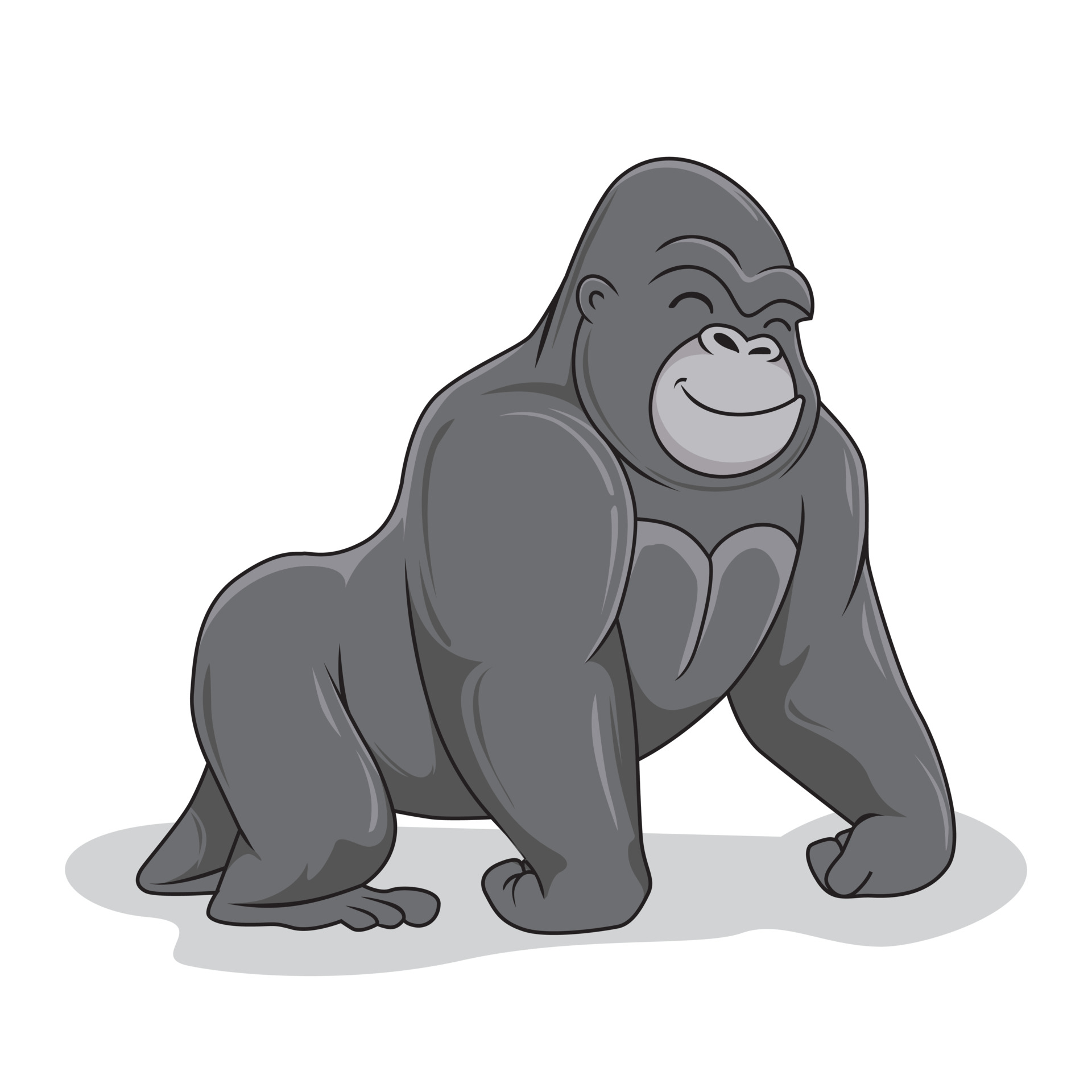 Gorilla Cartoon Animals 3513818 Vector Art at Vecteezy