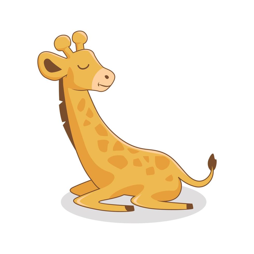 Cute Giraffe Cartoon Illustrations vector