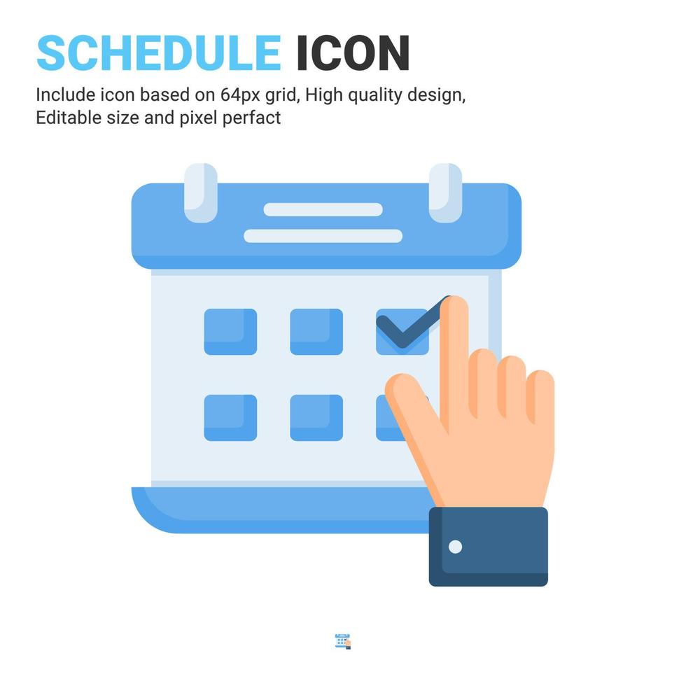 Schedule complete finish single icon vector with flat style isolated on white background. Vector design illustration human organs sign symbol icon concept for business, web, ui, ux, apps and project