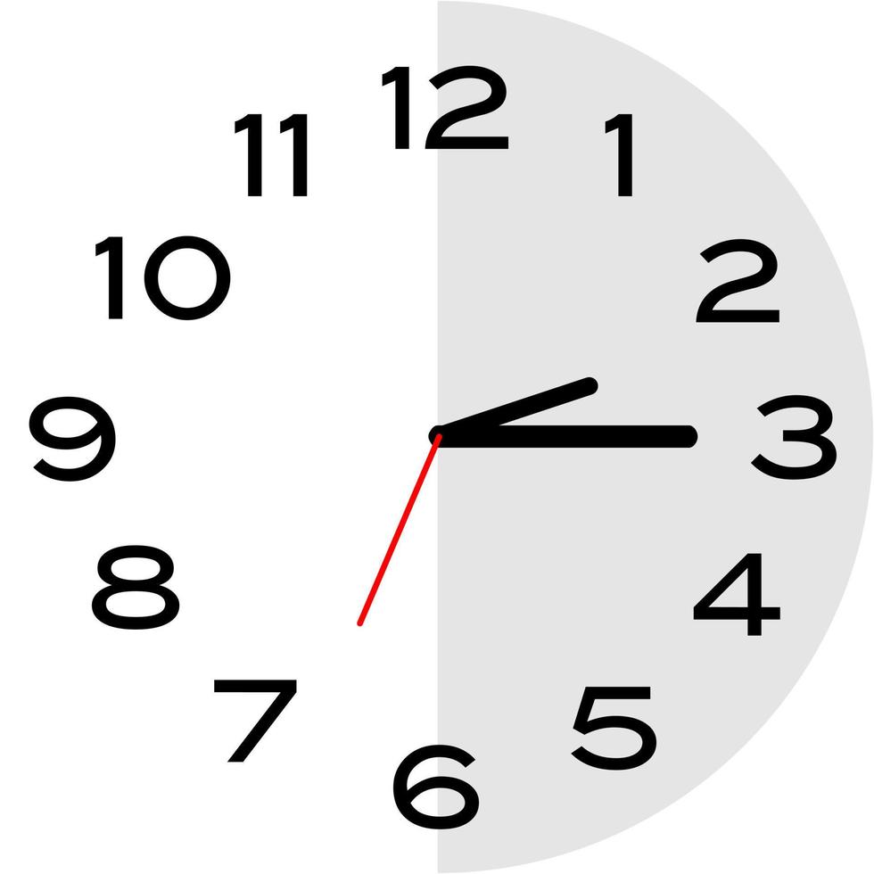 Quarter past 2 o'clock analog clock icon vector