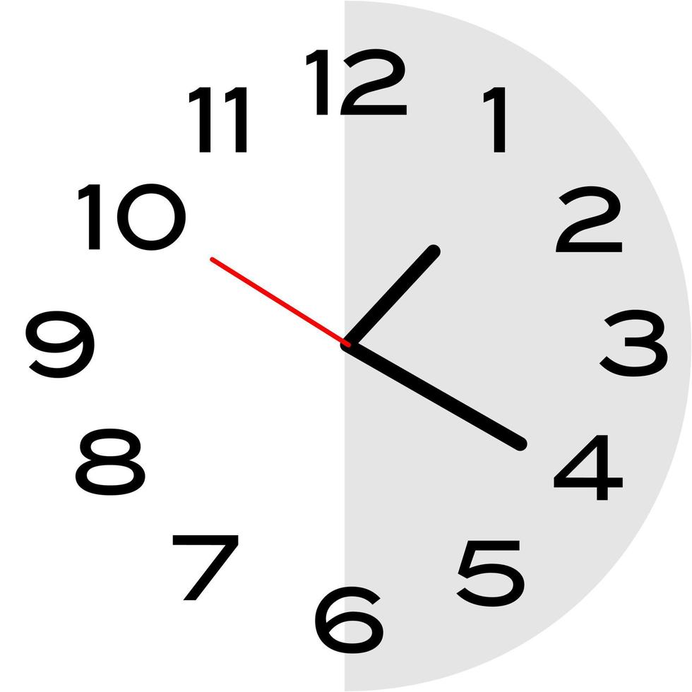20 minutes past 1 o'clock analog clock icon vector