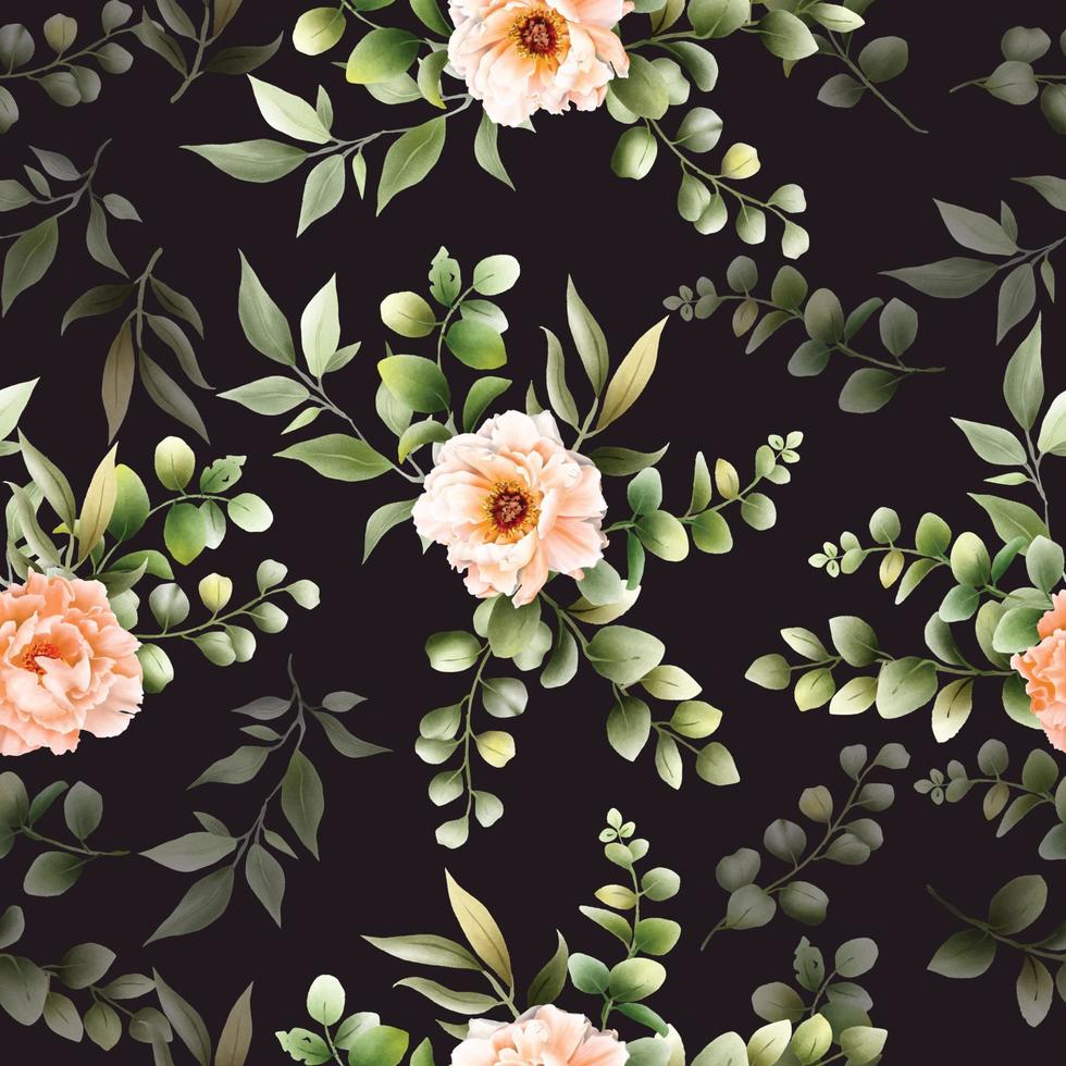 Beautiful floral hand drawn seamless pattern vector