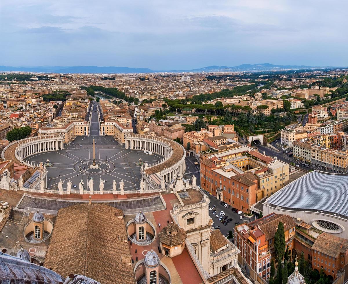Aerial View over Vatican Museum, St. Peter's square photo