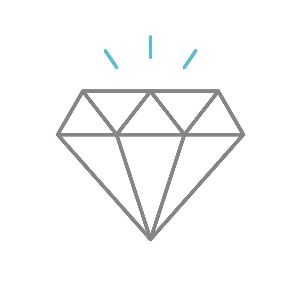 icono de diamante simple. ilustración vectorial eps10 vector