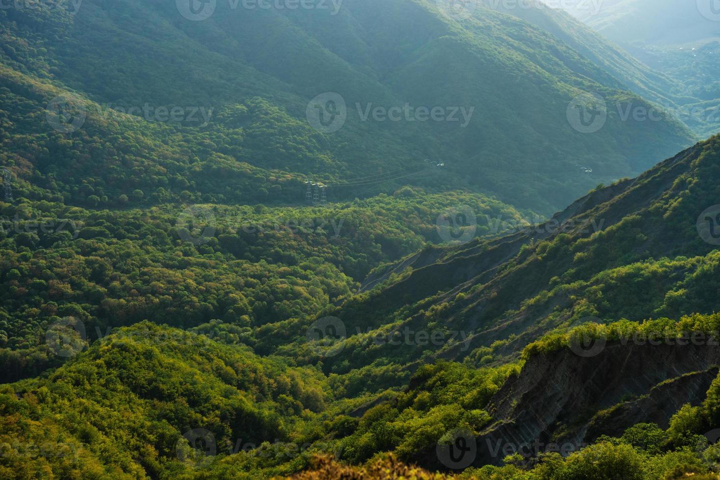 paisaje de montaña georgiano foto