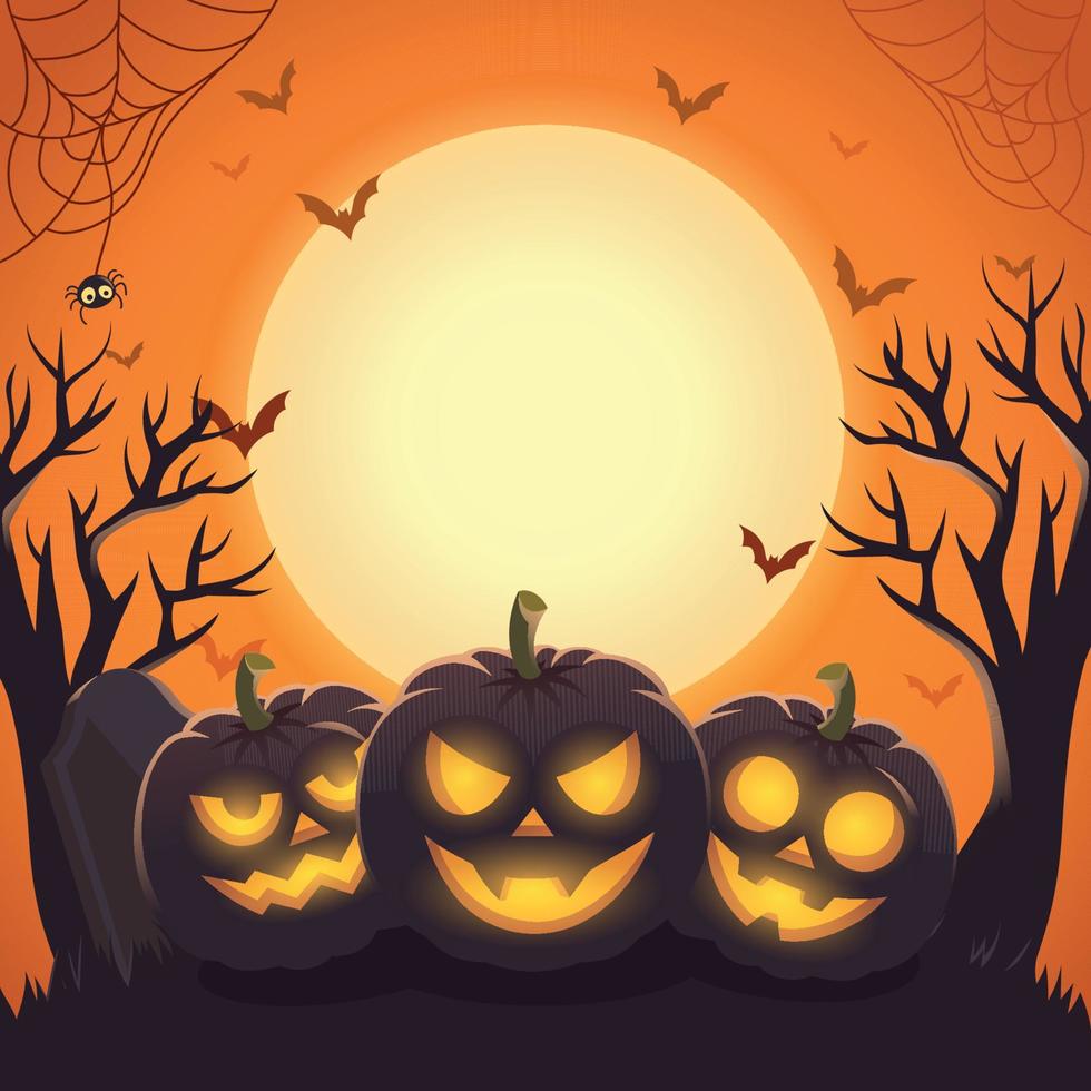 celebrar halloween con jack o lantern vector