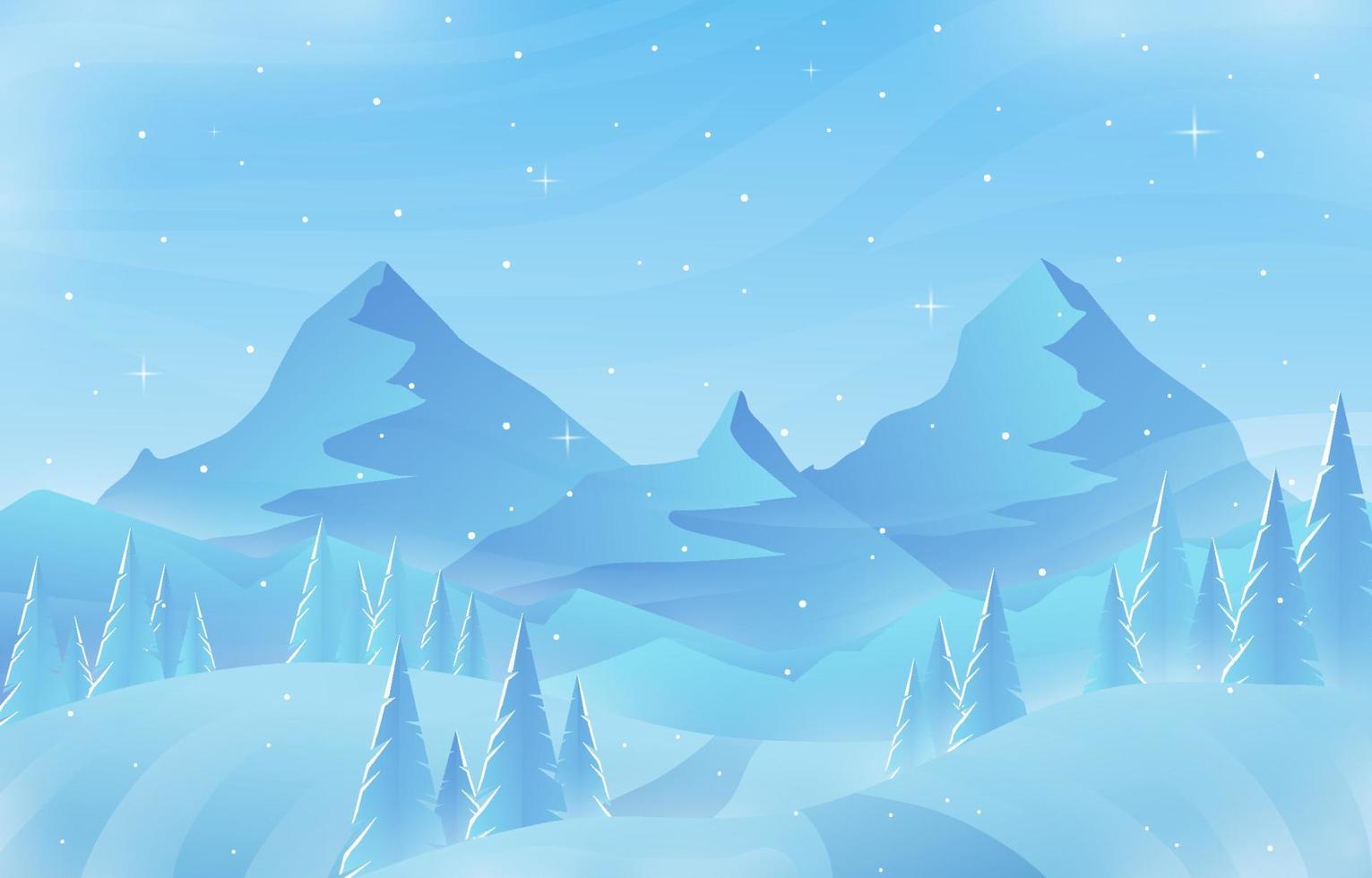 fondo de paisaje de invierno vector