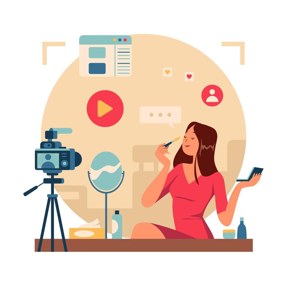 Beauty Video Bloggers vector