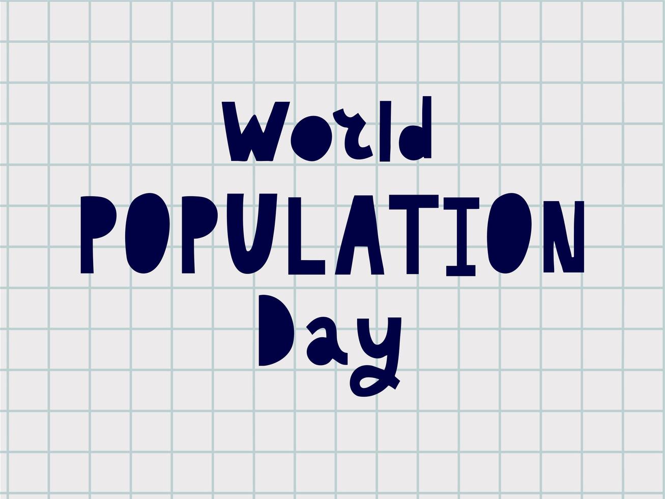 Design for World Population day Greeting-11 july. typography logo, Vector illustration, banner or poster