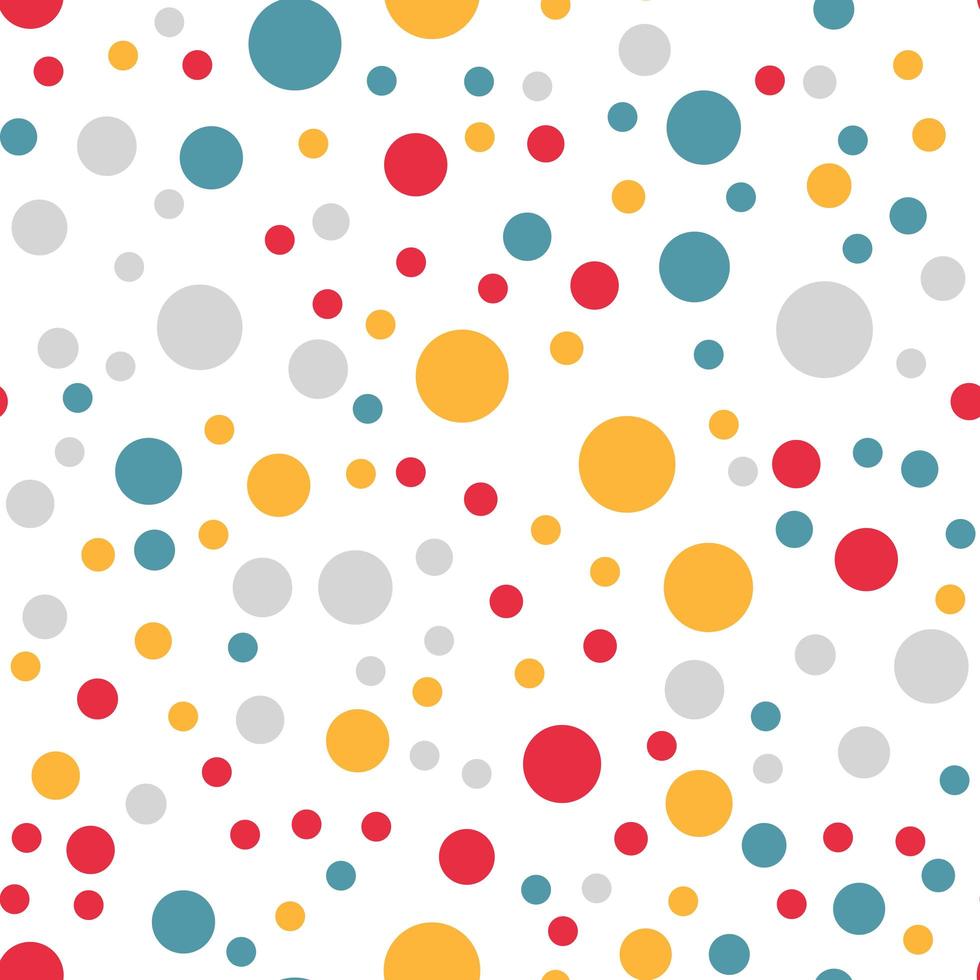 Colorful dotted seamless pattern polka dot random vector