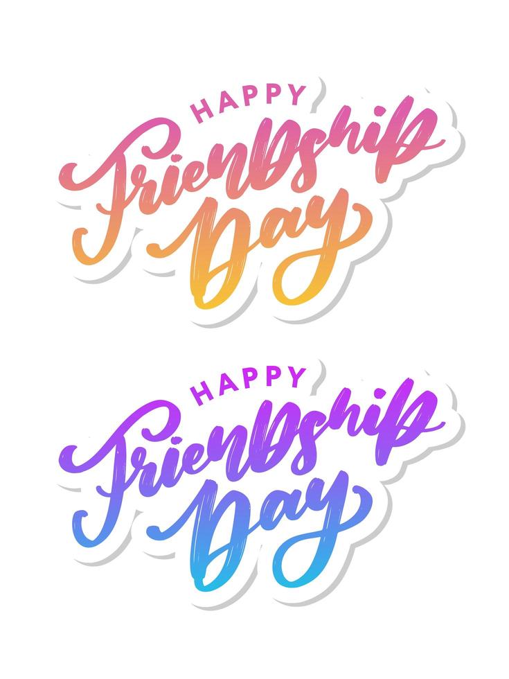 tarjeta de felicitación del día de la amistad feliz. para carteles, folletos, pancartas para plantillas de sitios web, tarjetas, carteles, logotipos. ilustración vectorial. vector