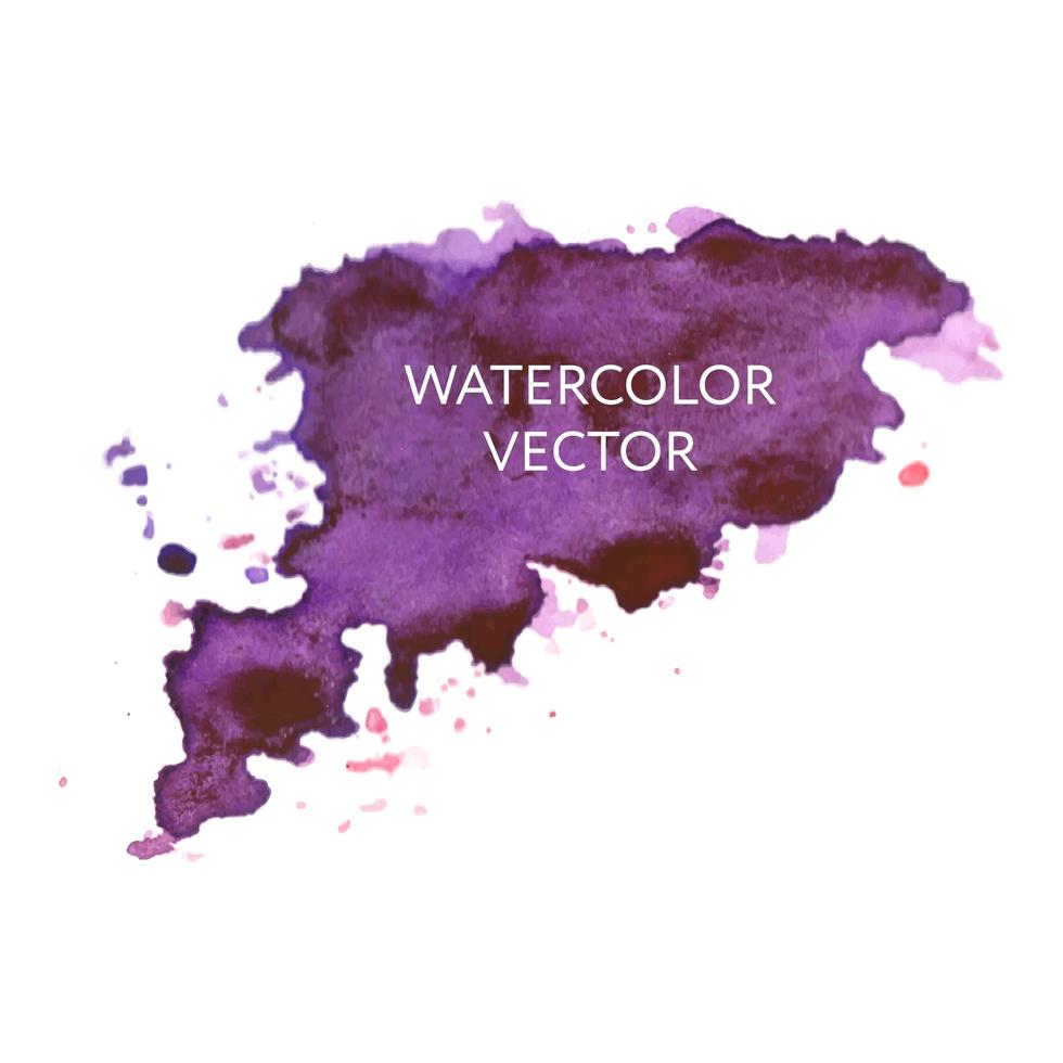 Abstract watercolor splash. Watercolor drop vector pink