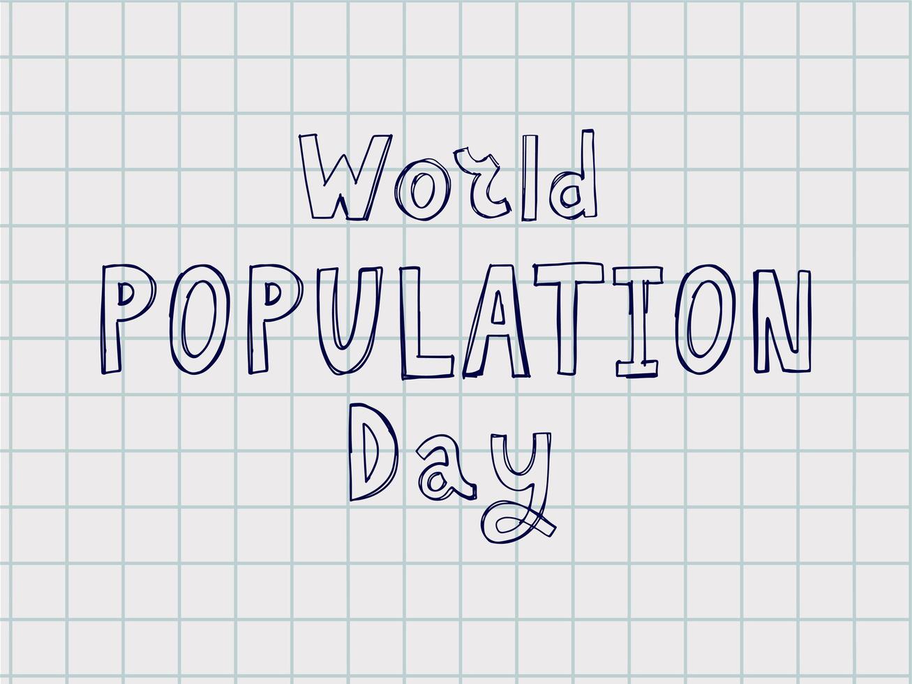 diseño para el saludo del día mundial de la población el 11 de julio. logotipo de tipografía, ilustración vectorial, pancarta o póster vector